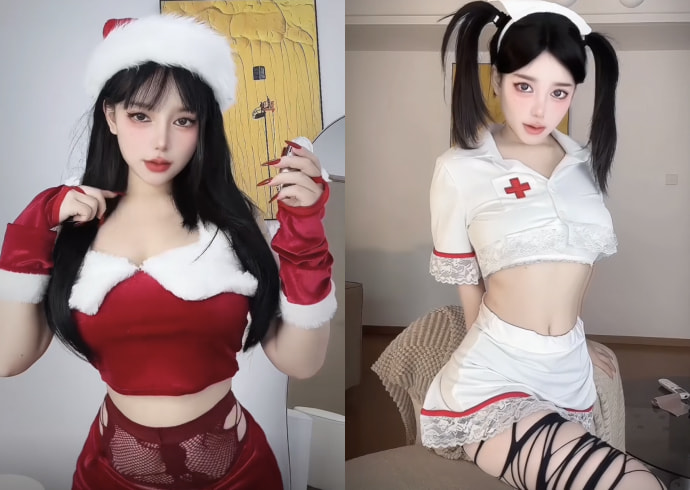 OF烧鸡博主 欲梦 Cncmeng 转战 抖音 开擦边直播了-芙莉妹